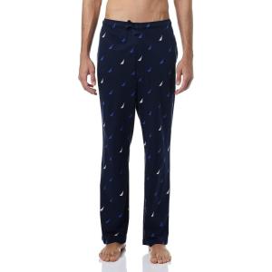 Nautica Men’s Soft Knit Sleep Lounge Pant(Navy Logo)