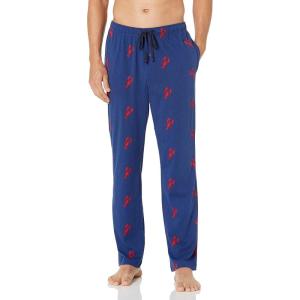 Nautica Men’s Soft Woven 100% Cotton Elastic Waistband Sleep Pajama Pant(Blue Lobster)