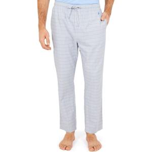Nautica Men’s Soft Woven 100% Cotton Elastic Waistband Sleep Pajama Pant(Grey)