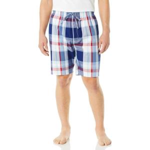 Nautica Men’s Soft Woven 100% Cotton Elastic Waistband Sleep Pajama Short(Deep Blue)