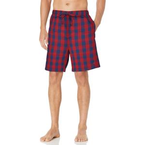Nautica Men’s Soft Woven 100% Cotton Elastic Waistband Sleep Pajama Short(Nautica Red)
