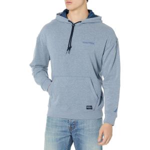 Nautica mens Nautica Sustainably Crafted Logo Hoodie(Deep Anchor Heather)