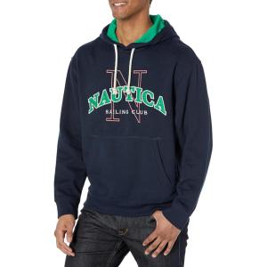 Nautica mens Nautica Sustainably Crafted Logo Hoodie(Navy)