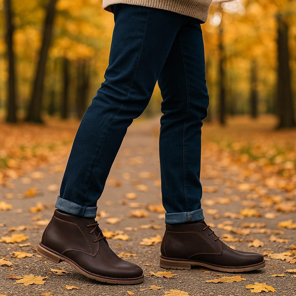 imageNautica Mens Chukka Boot Dress Casual LaceUp Ankle Shoe Oxfords amp Desert BootsLargobrown