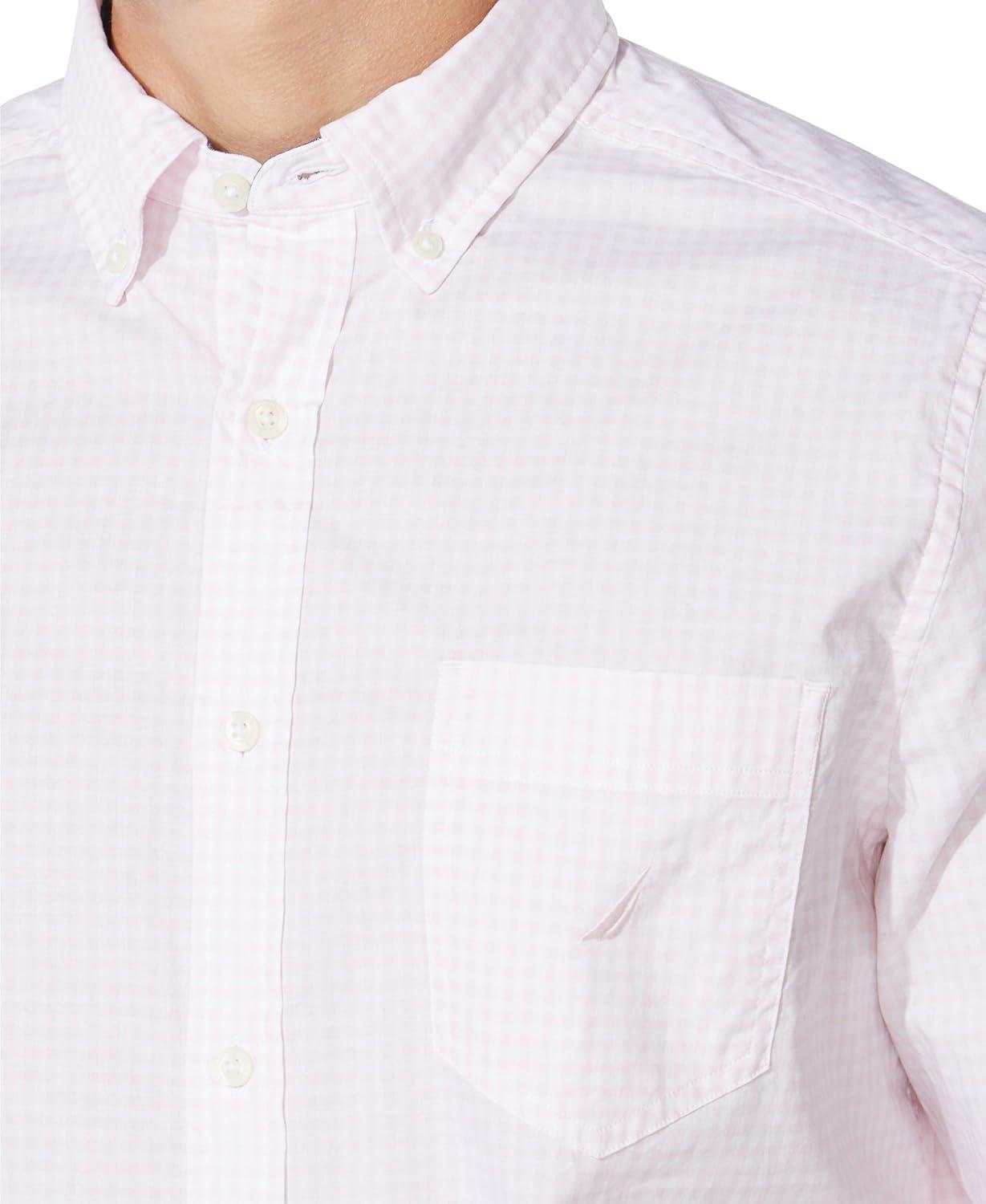 imageNautica Mens Classic Fit Stretch Solid Long Sleeve Button Down ShirtCradle Pink
