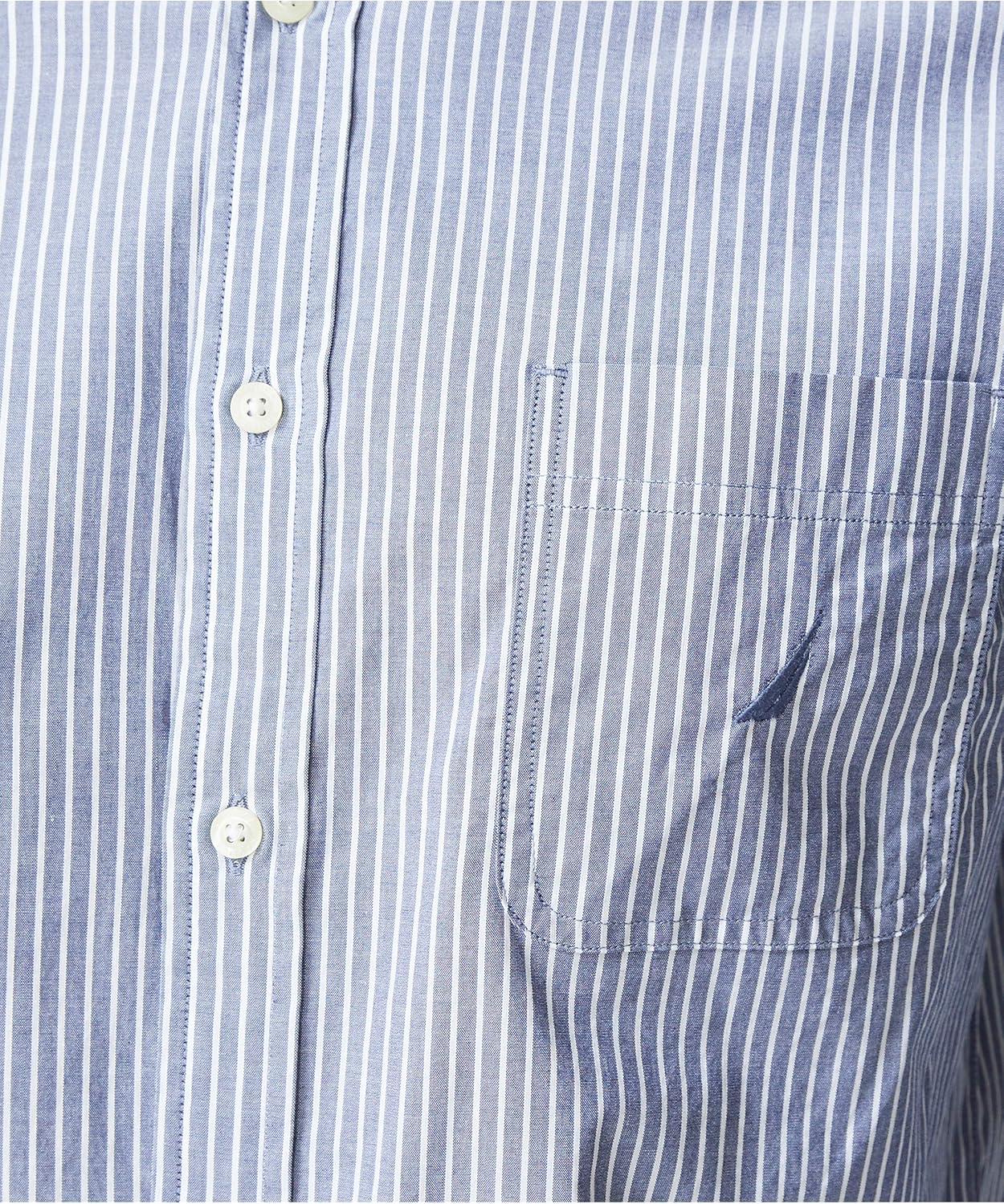 imageNautica Mens Classic Fit Stretch Solid Long Sleeve Button Down ShirtJ Navy
