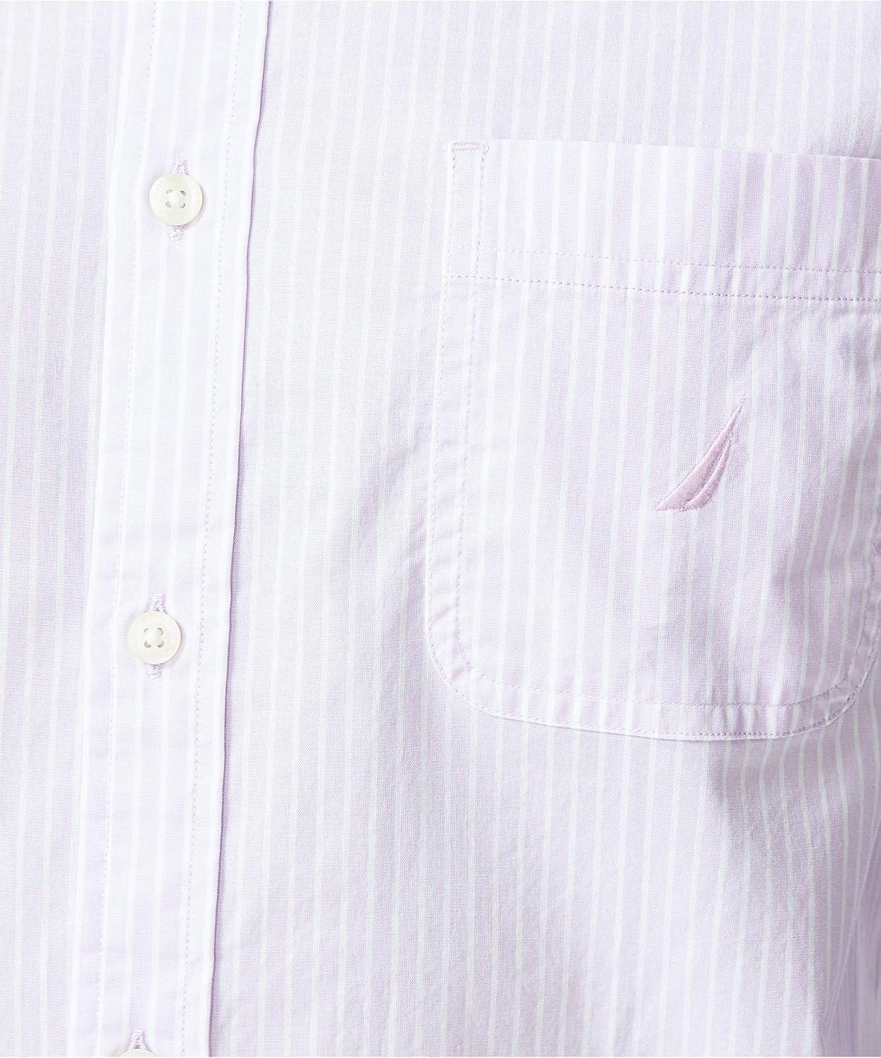 imageNautica Mens Classic Fit Stretch Solid Long Sleeve Button Down ShirtLavendula
