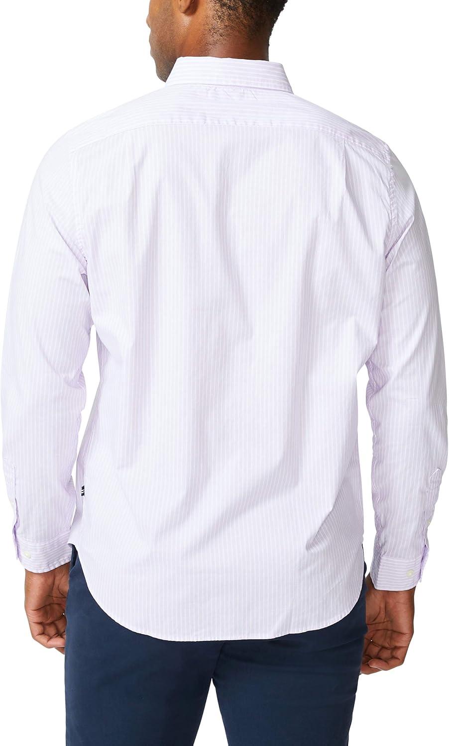 imageNautica Mens Classic Fit Stretch Solid Long Sleeve Button Down ShirtLavendula