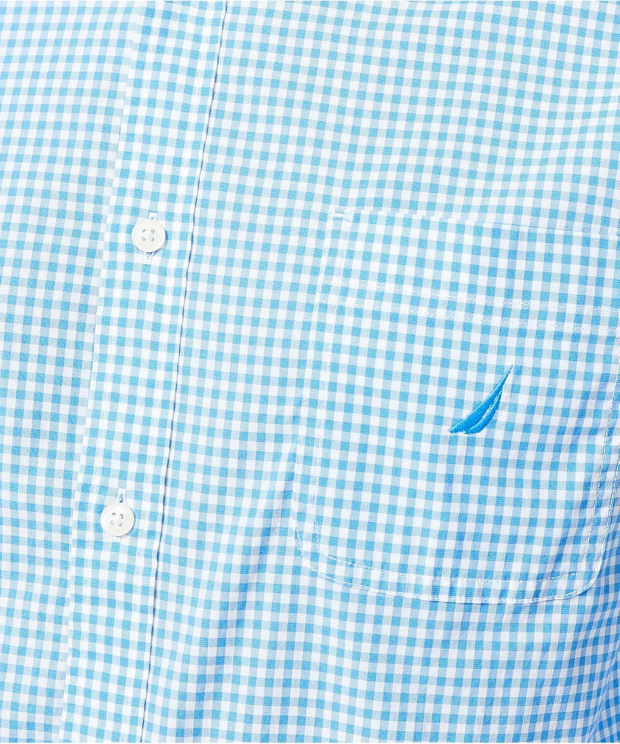 imageNautica Mens Classic Fit Stretch Solid Long Sleeve Button Down ShirtLight French Blue