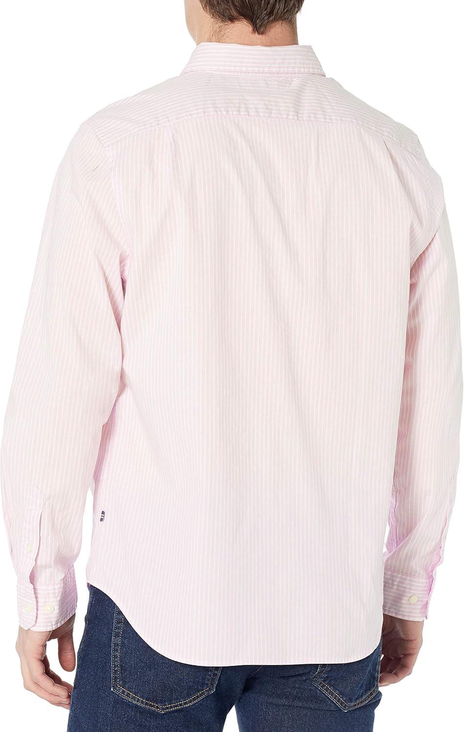 imageNautica Mens Classic Fit Stretch Solid Long Sleeve Button Down ShirtOrchid Pink