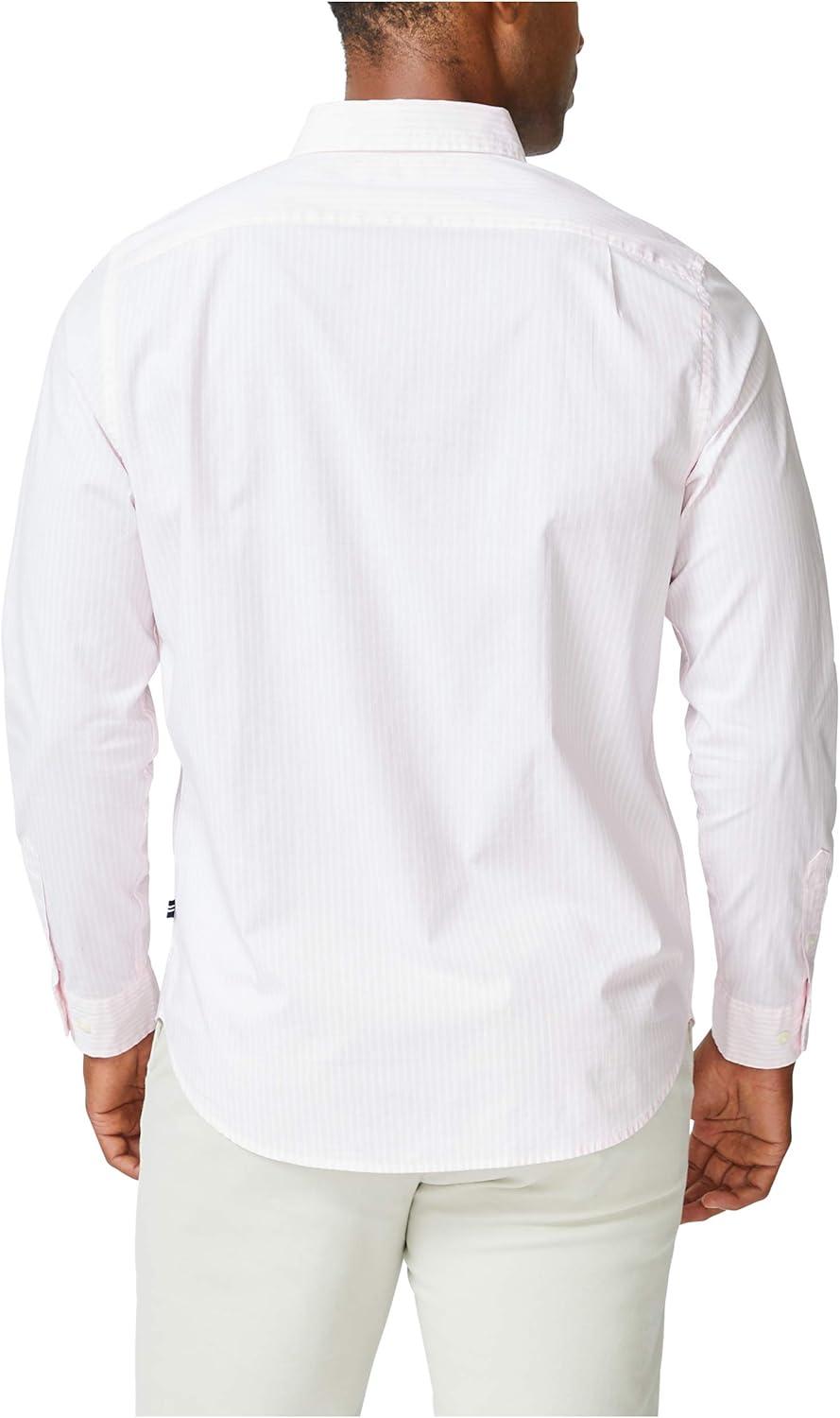 imageNautica Mens Classic Fit Stretch Solid Long Sleeve Button Down ShirtOrchid Pink