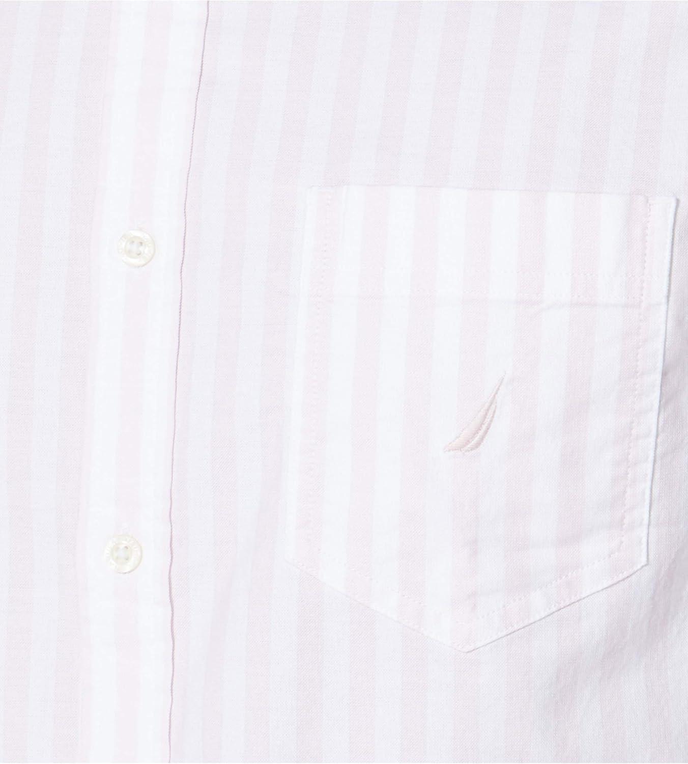 imageNautica Mens Classic Fit Stretch Solid Long Sleeve Button Down ShirtPink