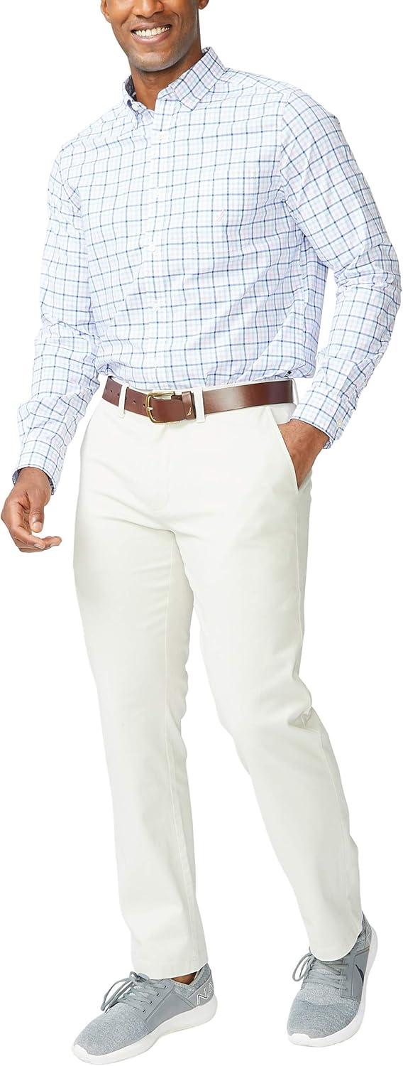 imageNautica Mens Classic Fit Stretch Solid Long Sleeve Button Down ShirtPurple