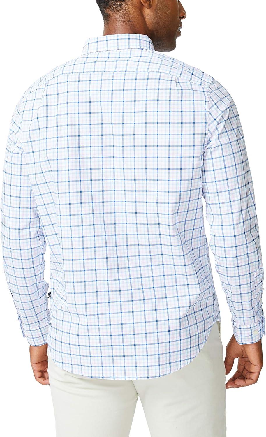imageNautica Mens Classic Fit Stretch Solid Long Sleeve Button Down ShirtPurple