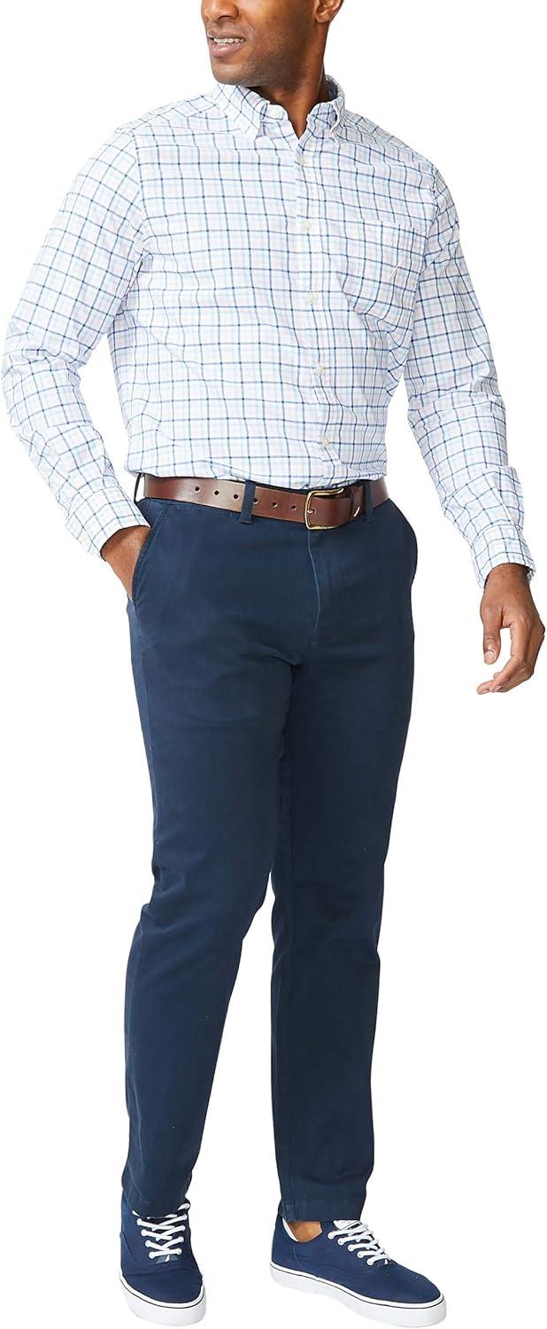 imageNautica Mens Classic Fit Stretch Solid Long Sleeve Button Down ShirtSoft Pink