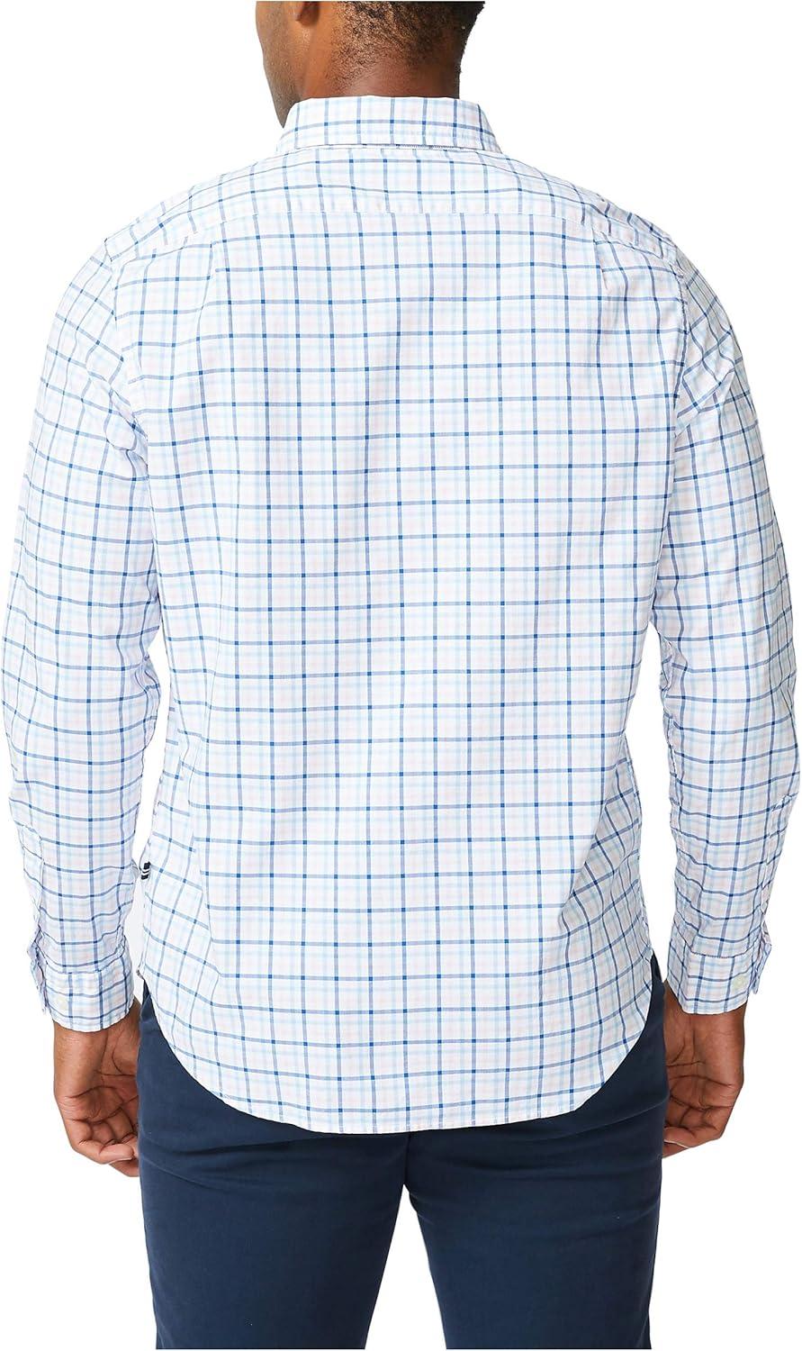 imageNautica Mens Classic Fit Stretch Solid Long Sleeve Button Down ShirtSoft Pink