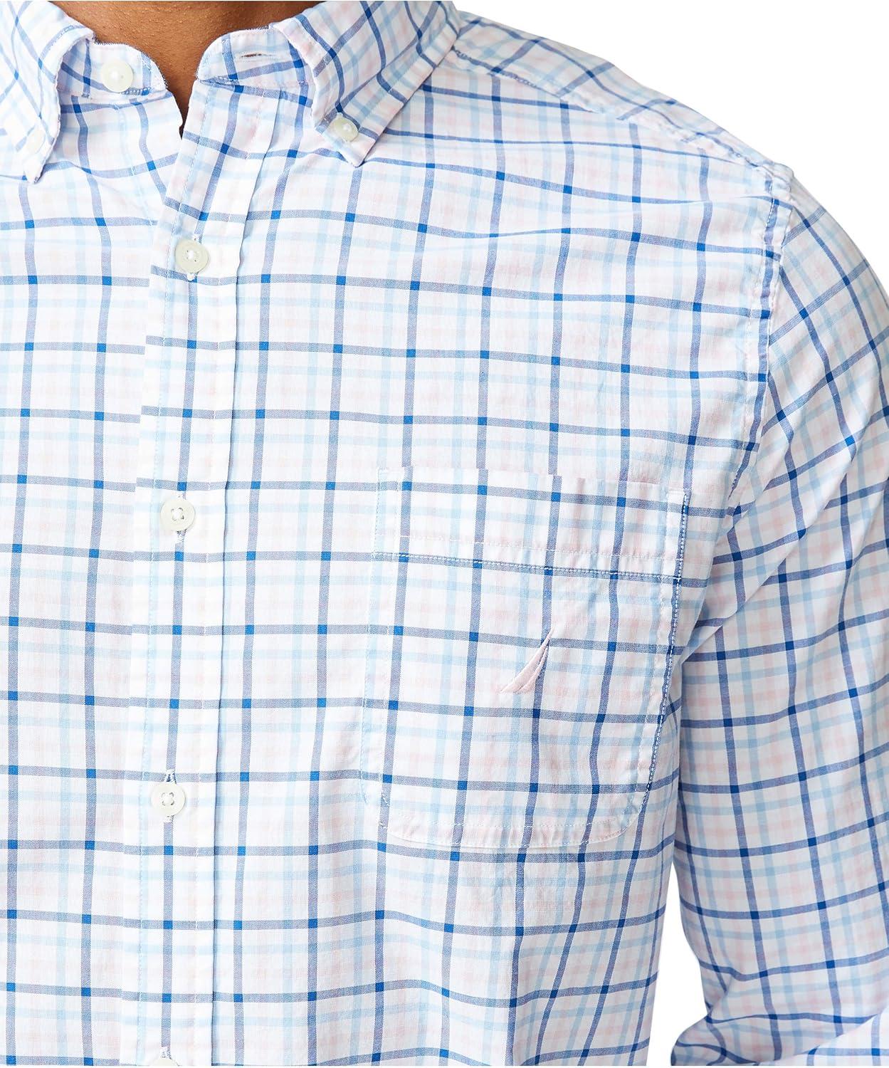 imageNautica Mens Classic Fit Stretch Solid Long Sleeve Button Down ShirtSoft Pink