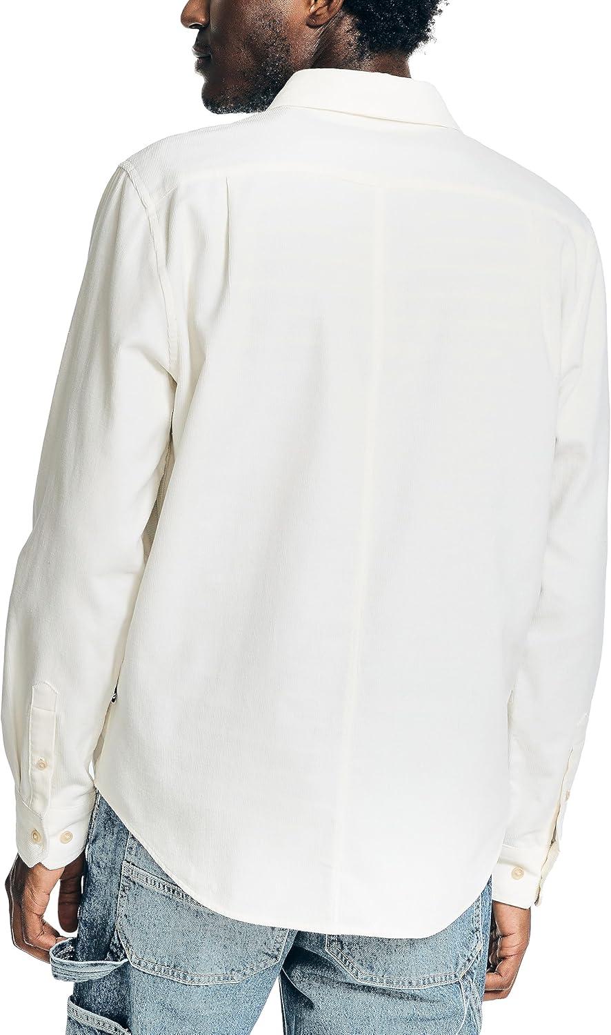imageNautica Mens Corduroy ShirtSail White