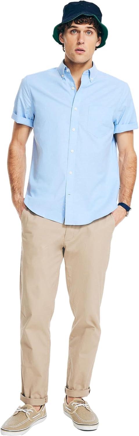 imageNautica Mens Nautica Mens Classic Fit Oxford ShirtLight French Blue