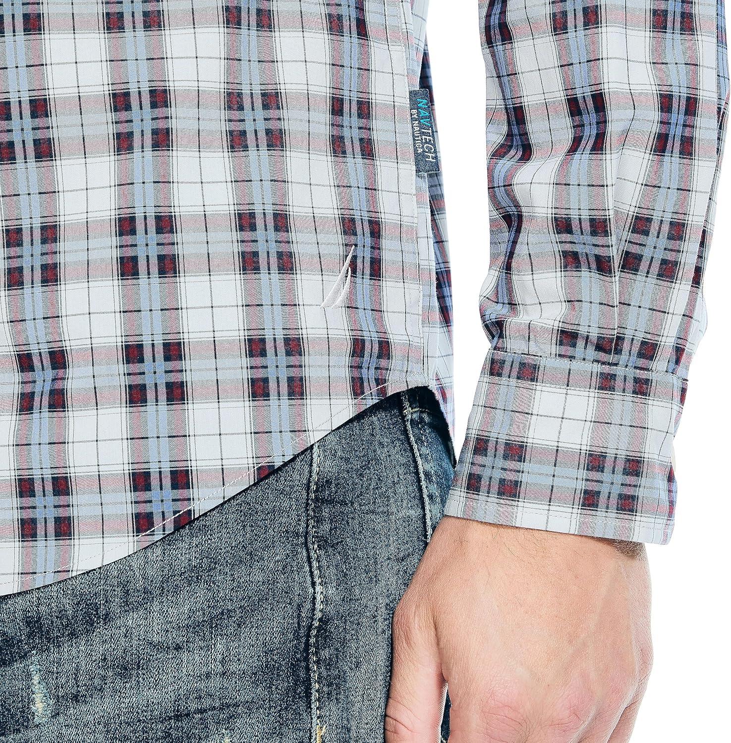 imageNautica Mens Nautica Navtech Plaid ShirtHigh Rise