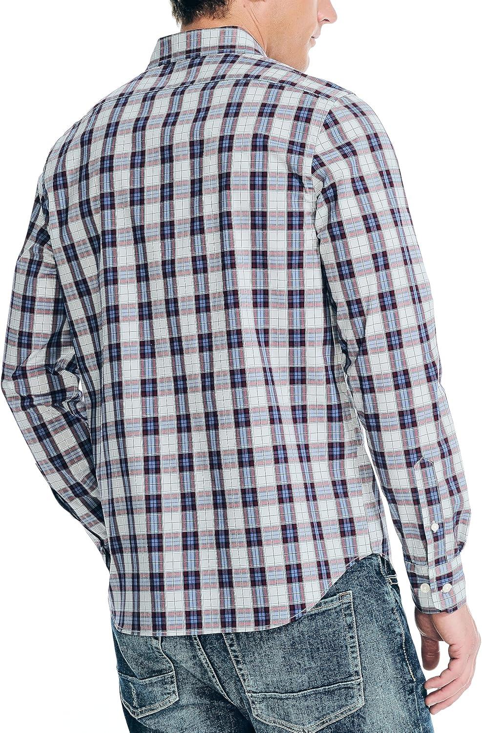 imageNautica Mens Nautica Navtech Plaid ShirtHigh Rise
