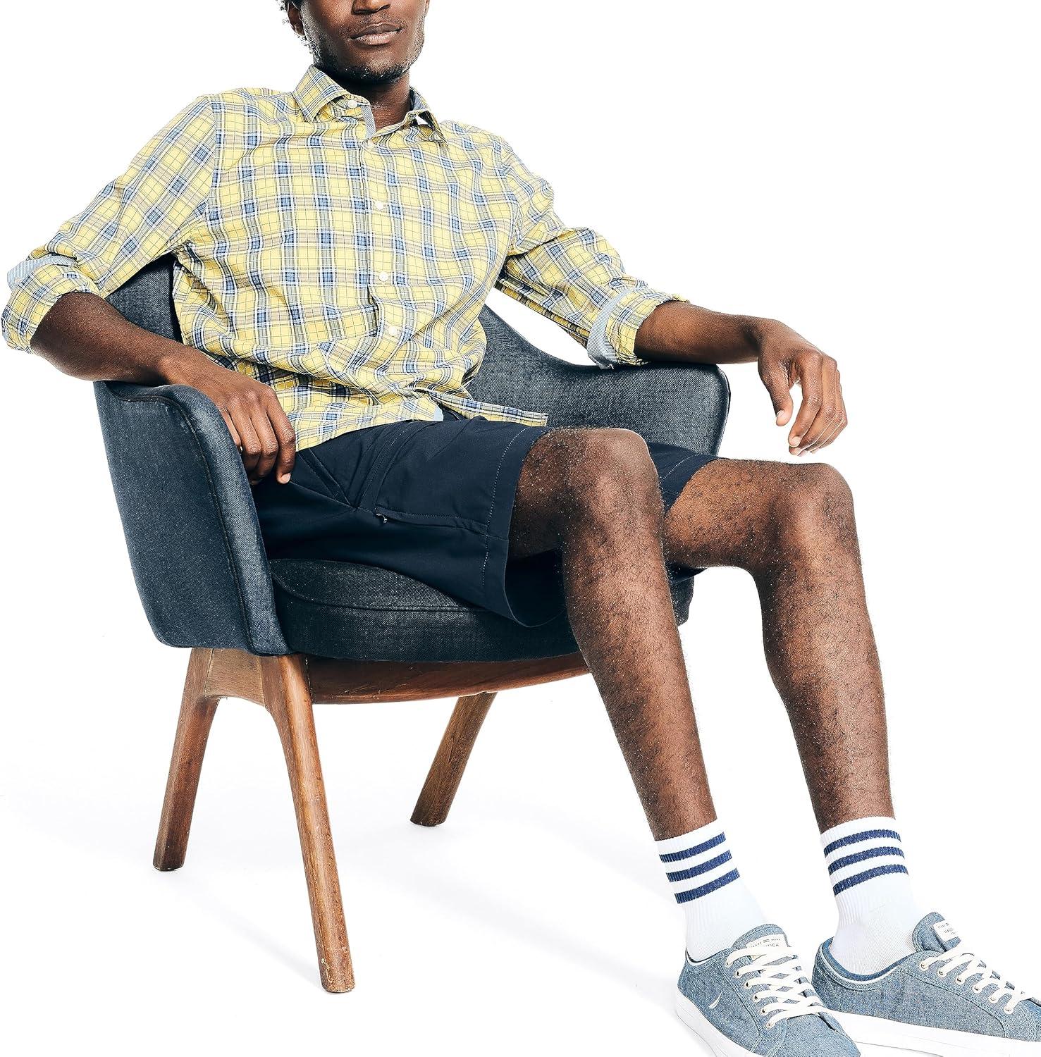 imageNautica Mens Nautica Navtech Plaid ShirtLight Mimosa