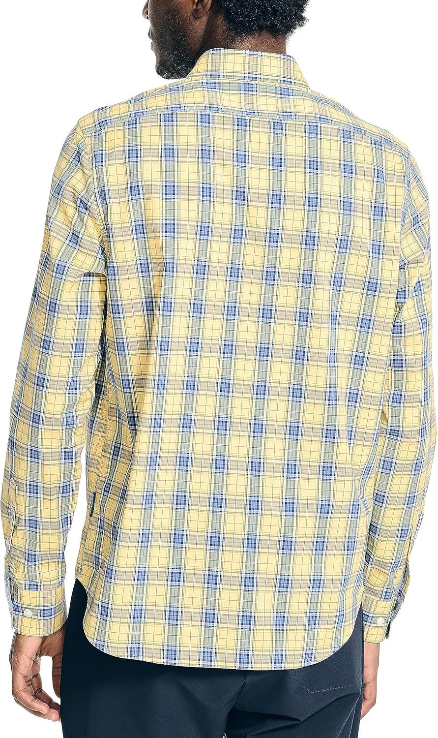 imageNautica Mens Nautica Navtech Plaid ShirtLight Mimosa
