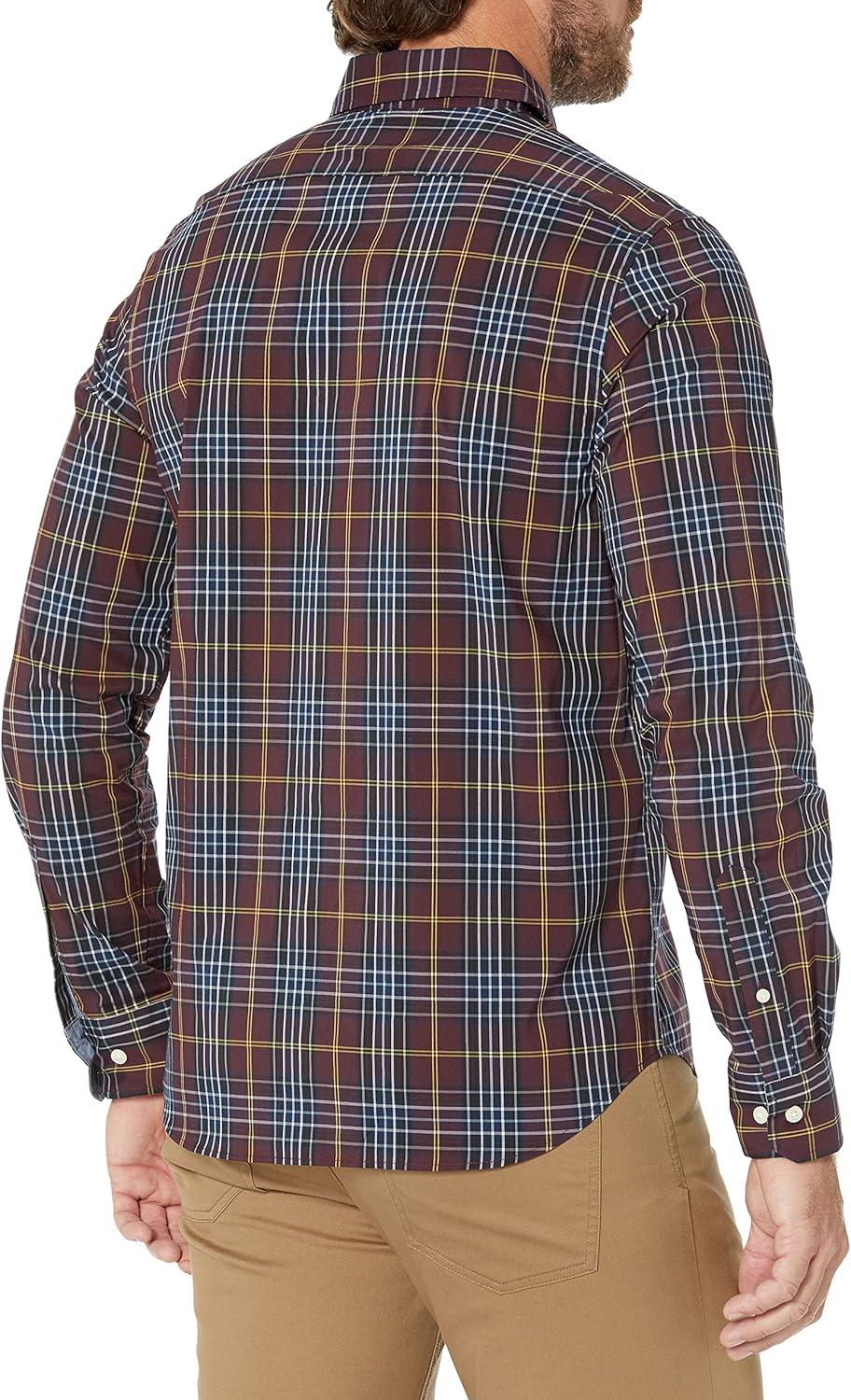 imageNautica Mens Nautica Navtech Plaid ShirtShipwreck Burgundy