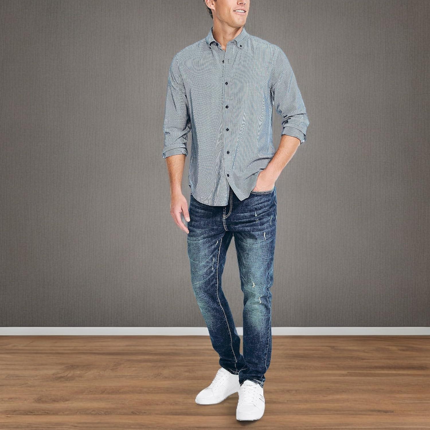 imageNautica Mens Nautica Striped ShirtMaritme Navy