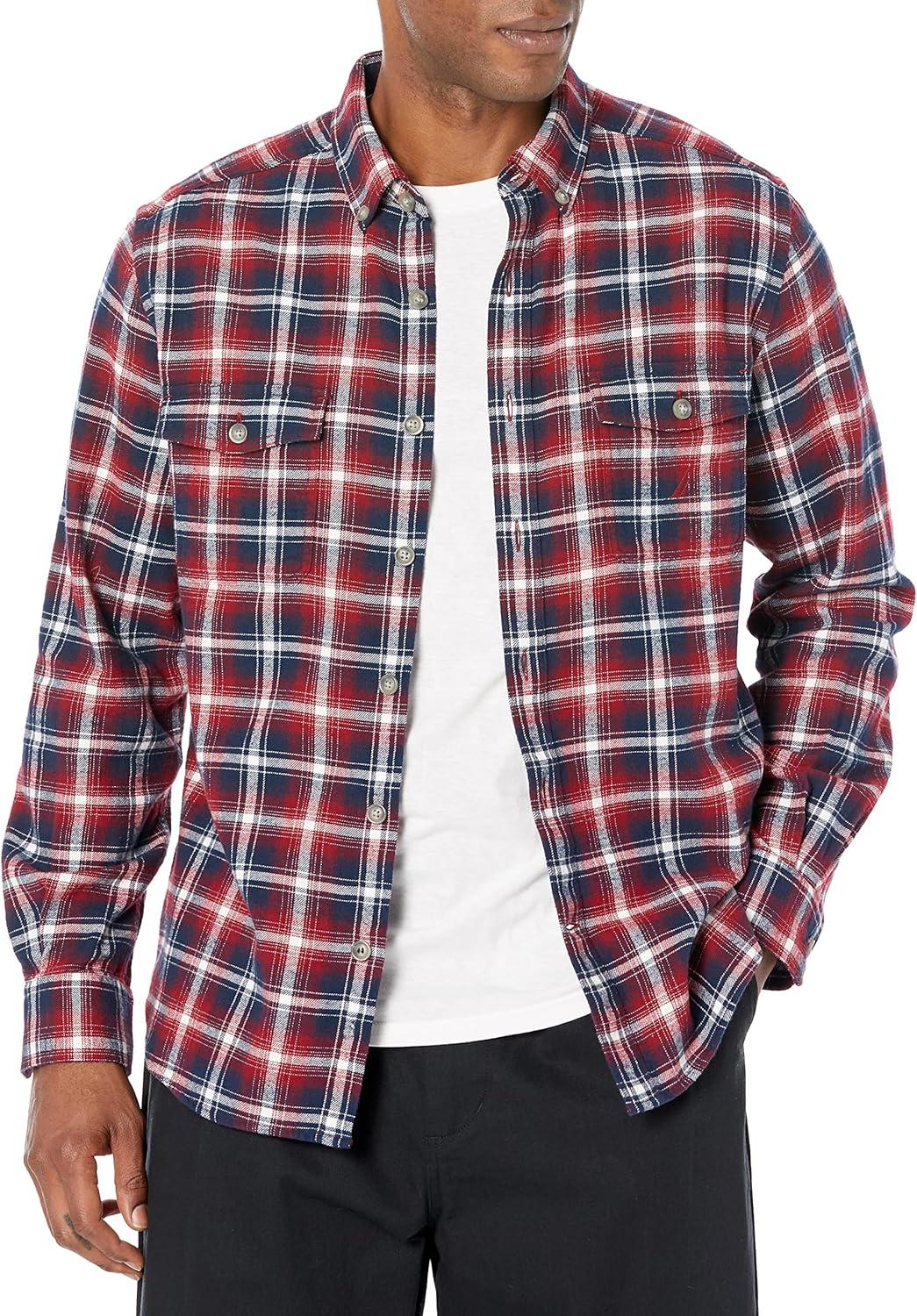 imageNautica Mens Nautica Sustainably Crafted Plaid Flannel ShirtBiking Red