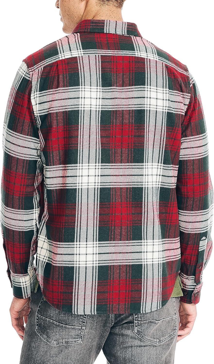imageNautica Mens Nautica Sustainably Crafted Plaid Flannel ShirtDark Spruce