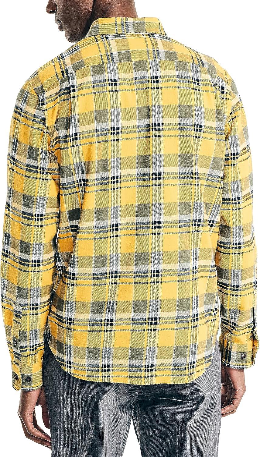 imageNautica Mens Nautica Sustainably Crafted Plaid Flannel ShirtLightening Gold