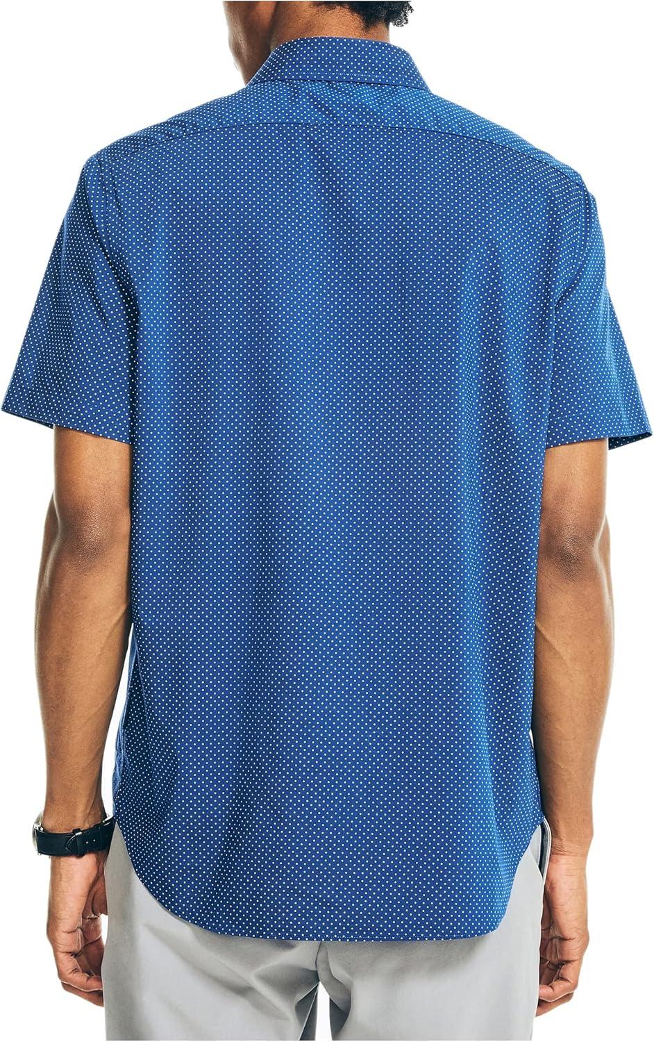 imageNautica Mens Navtech Slim Fit Printed Shortsleeve ShirtEstate Blue