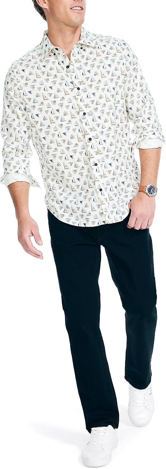 imageNautica Mens Printed ShirtSail White