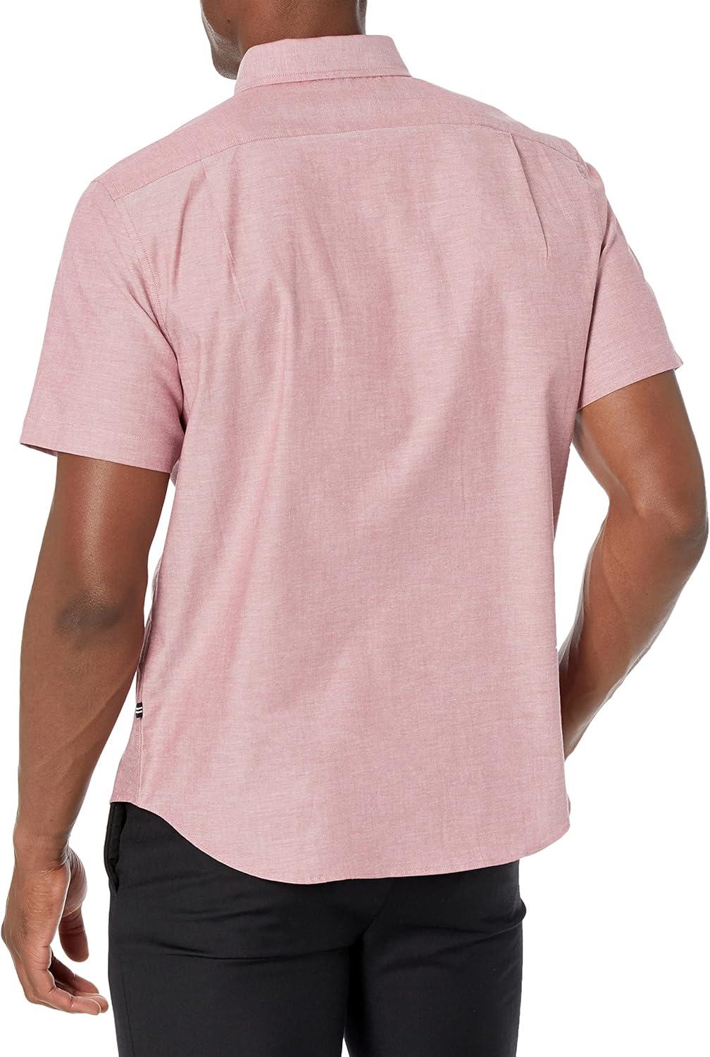 imageNautica Mens ShortSleeve Oxford ShirtRusted Hull