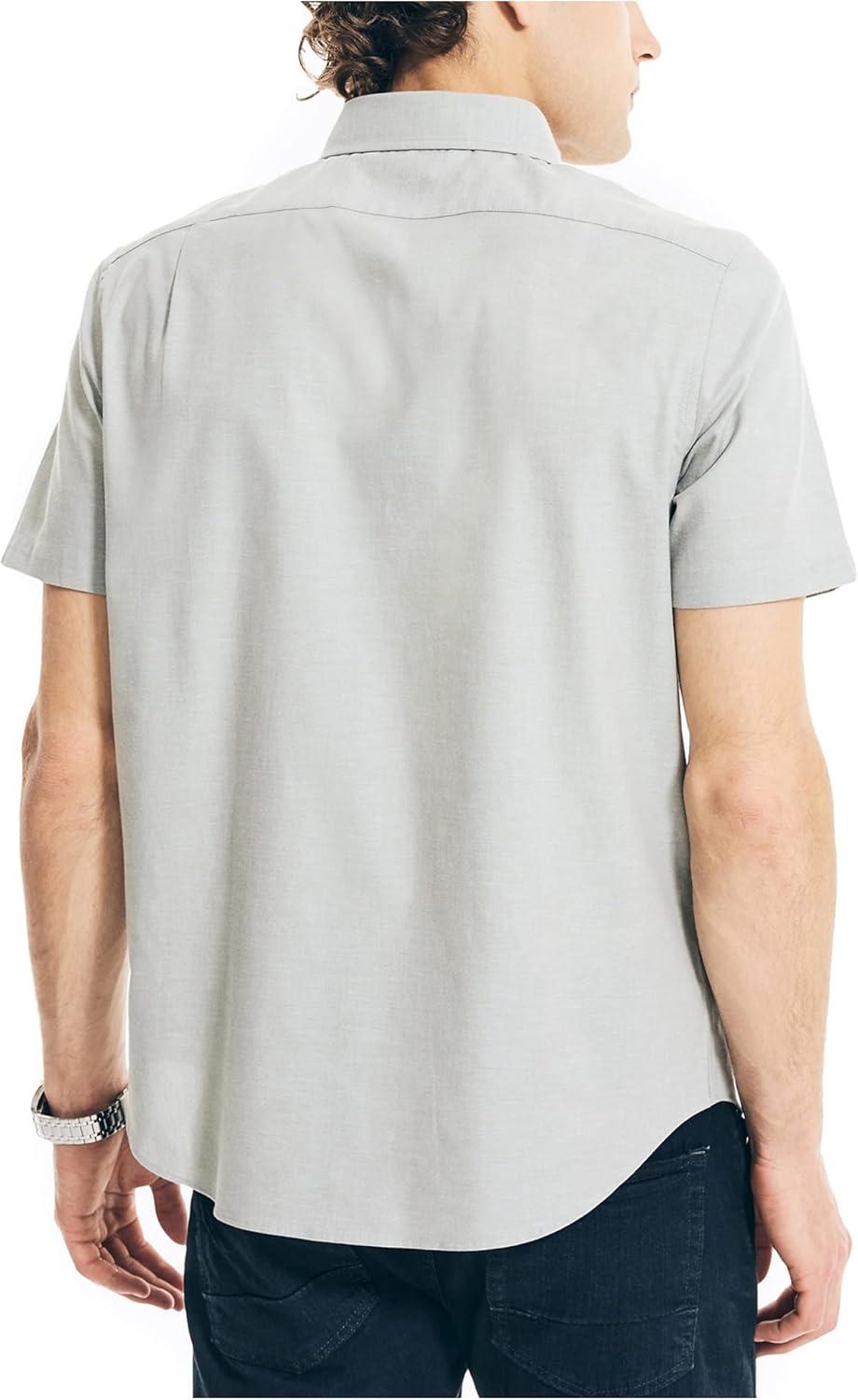 imageNautica Mens ShortSleeve Oxford ShirtSeaspray