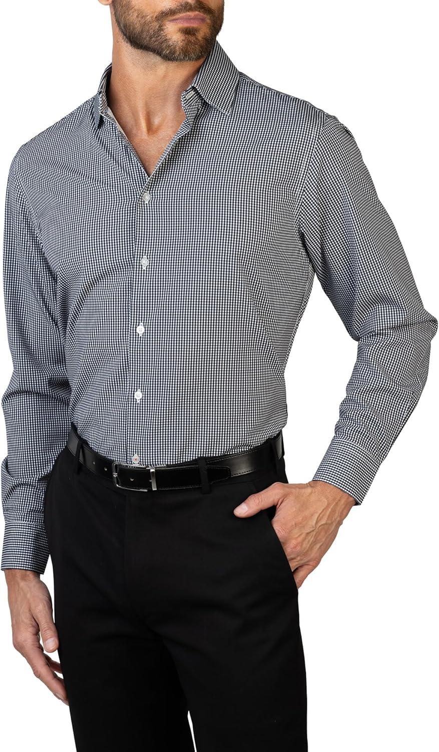 imageNautica Mens Slim FitBlack Checkered