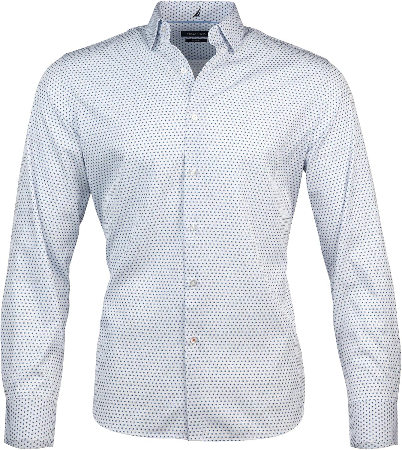 imageNautica Mens Slim FitBlue Fish Print