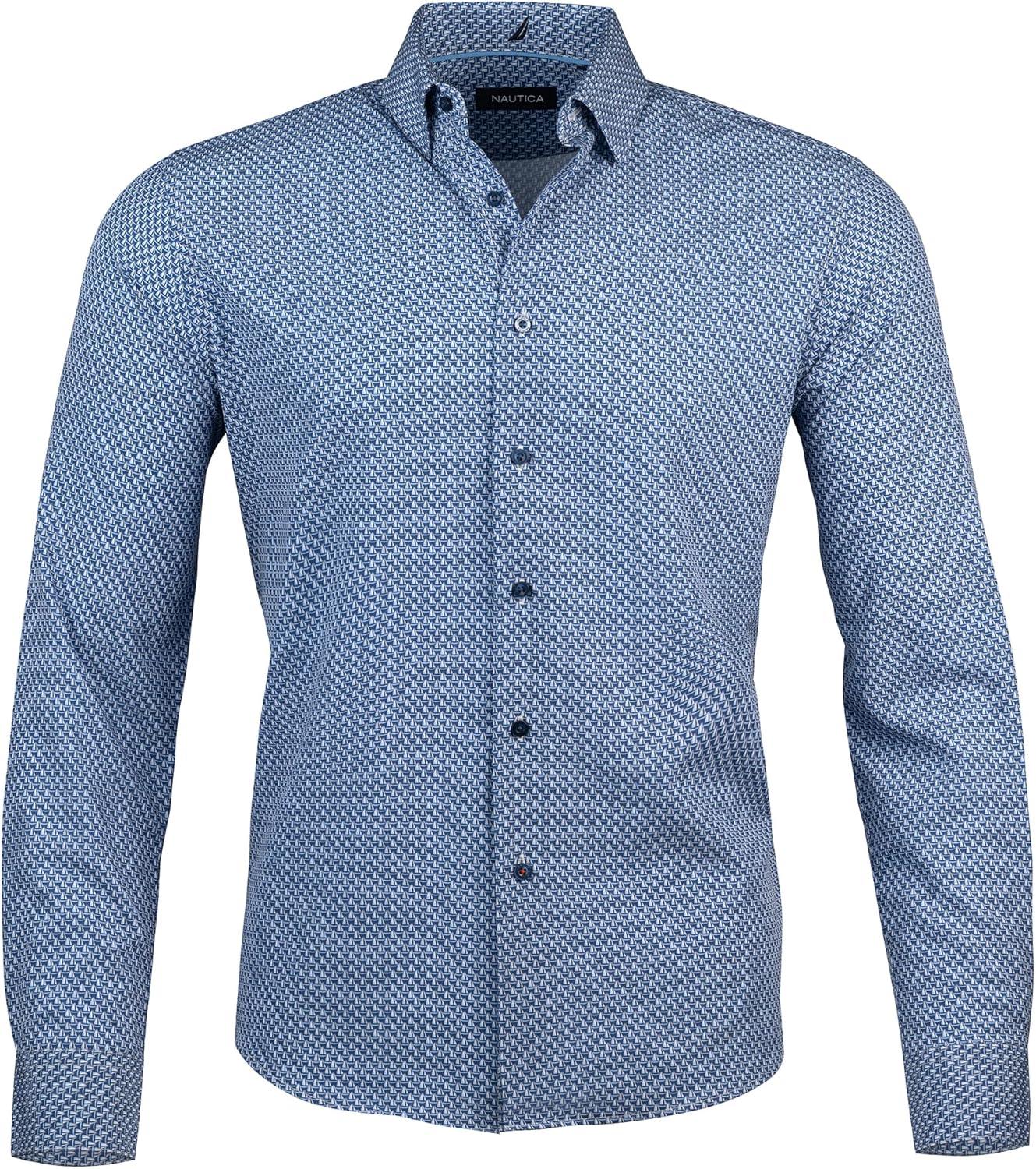 imageNautica Mens Slim FitBlue Sailboat Print