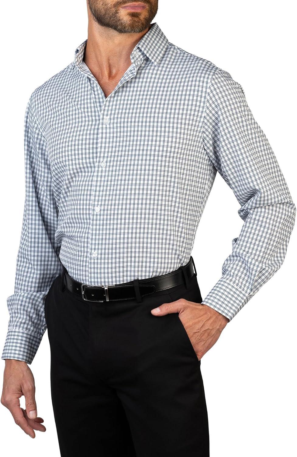 imageNautica Mens Slim FitWhite Navy Stripes