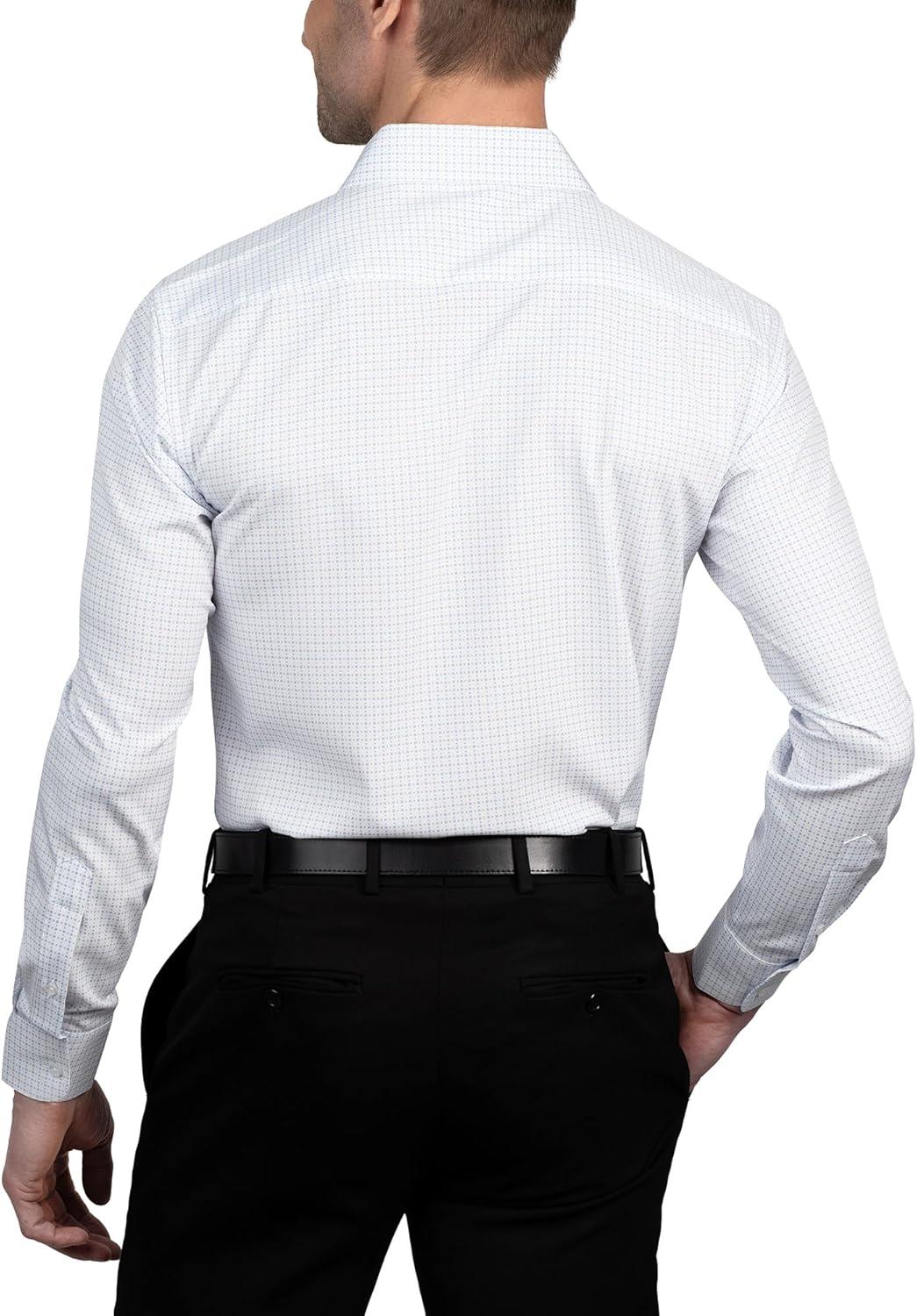 imageNautica Mens Slim FitWhite and Blue Geo Square Print
