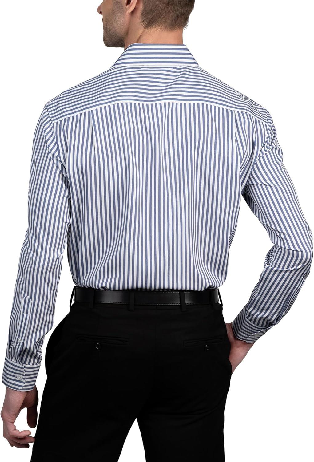imageNautica Mens Slim FitWhite and Navy Stripes