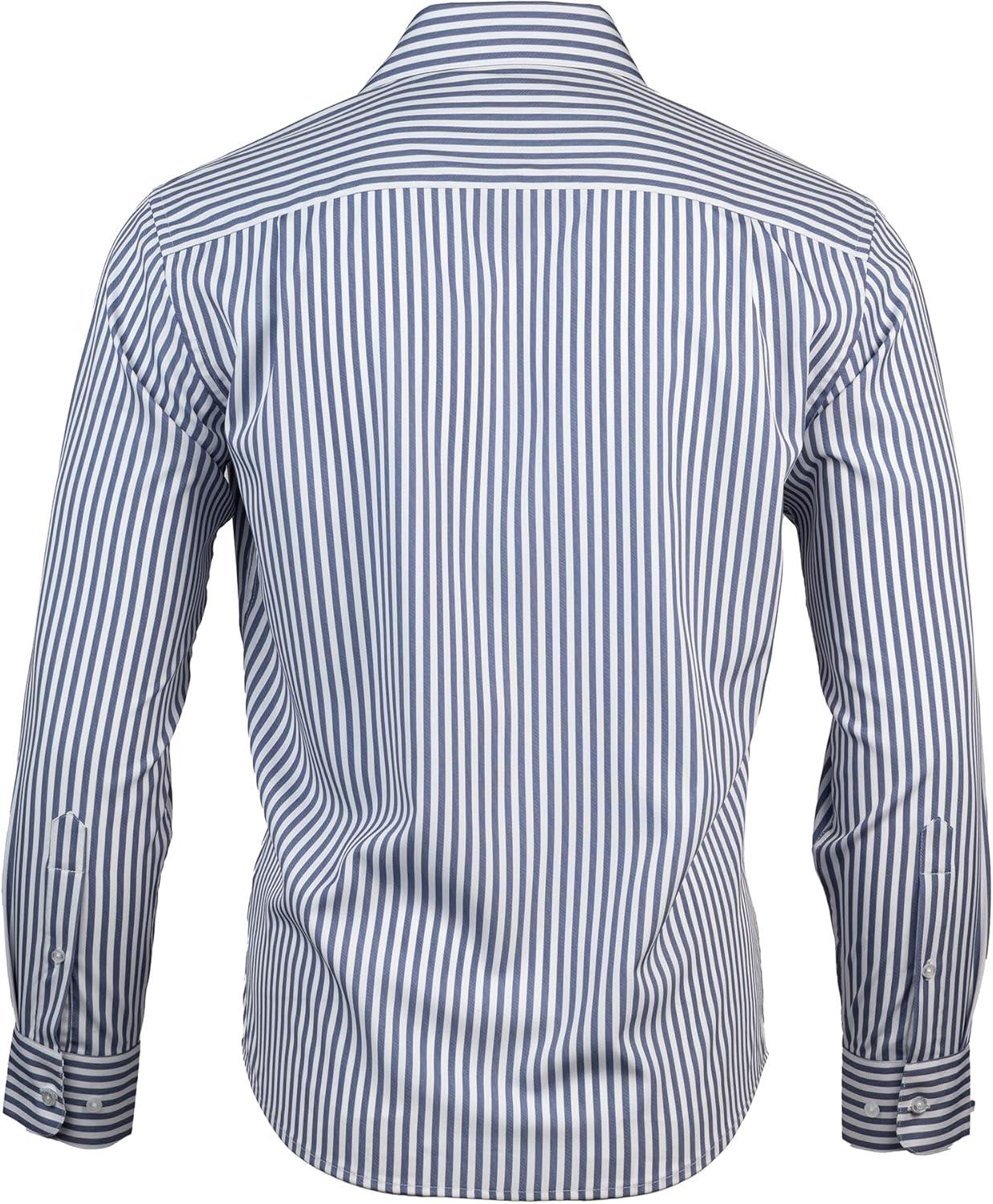 imageNautica Mens Slim FitWhite and Navy Stripes