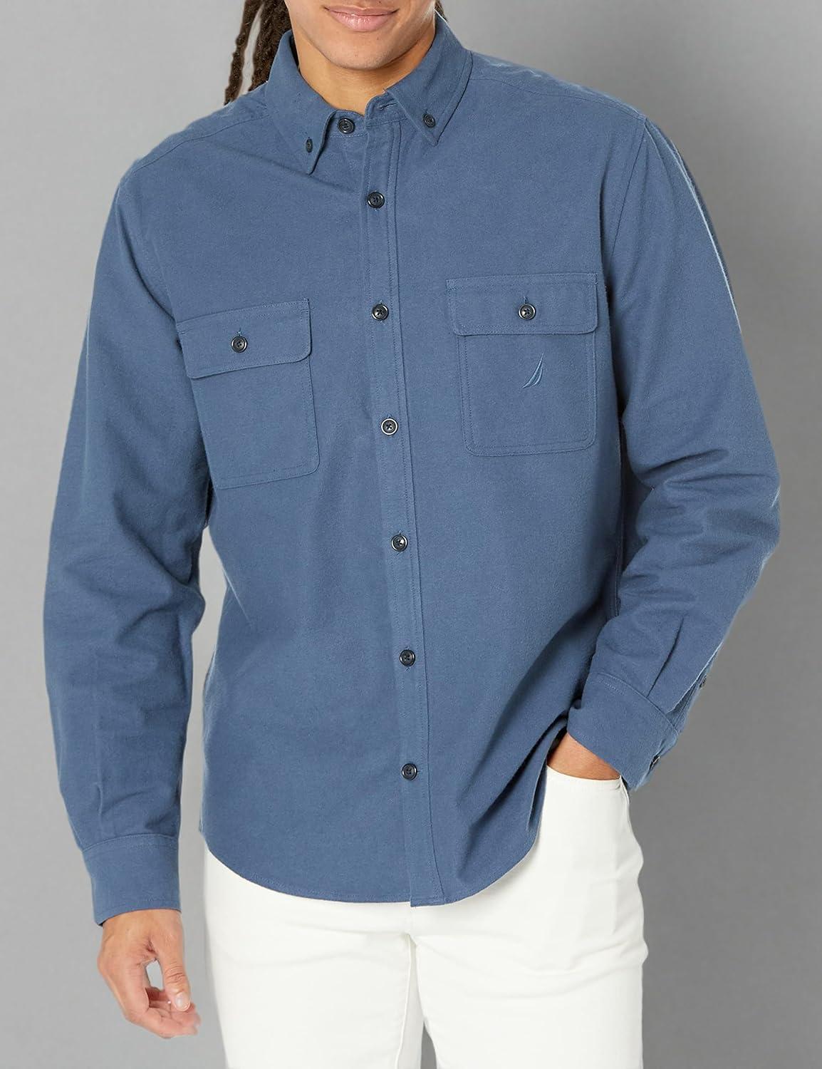 imageNautica Mens Solid ShirtWorkshirt