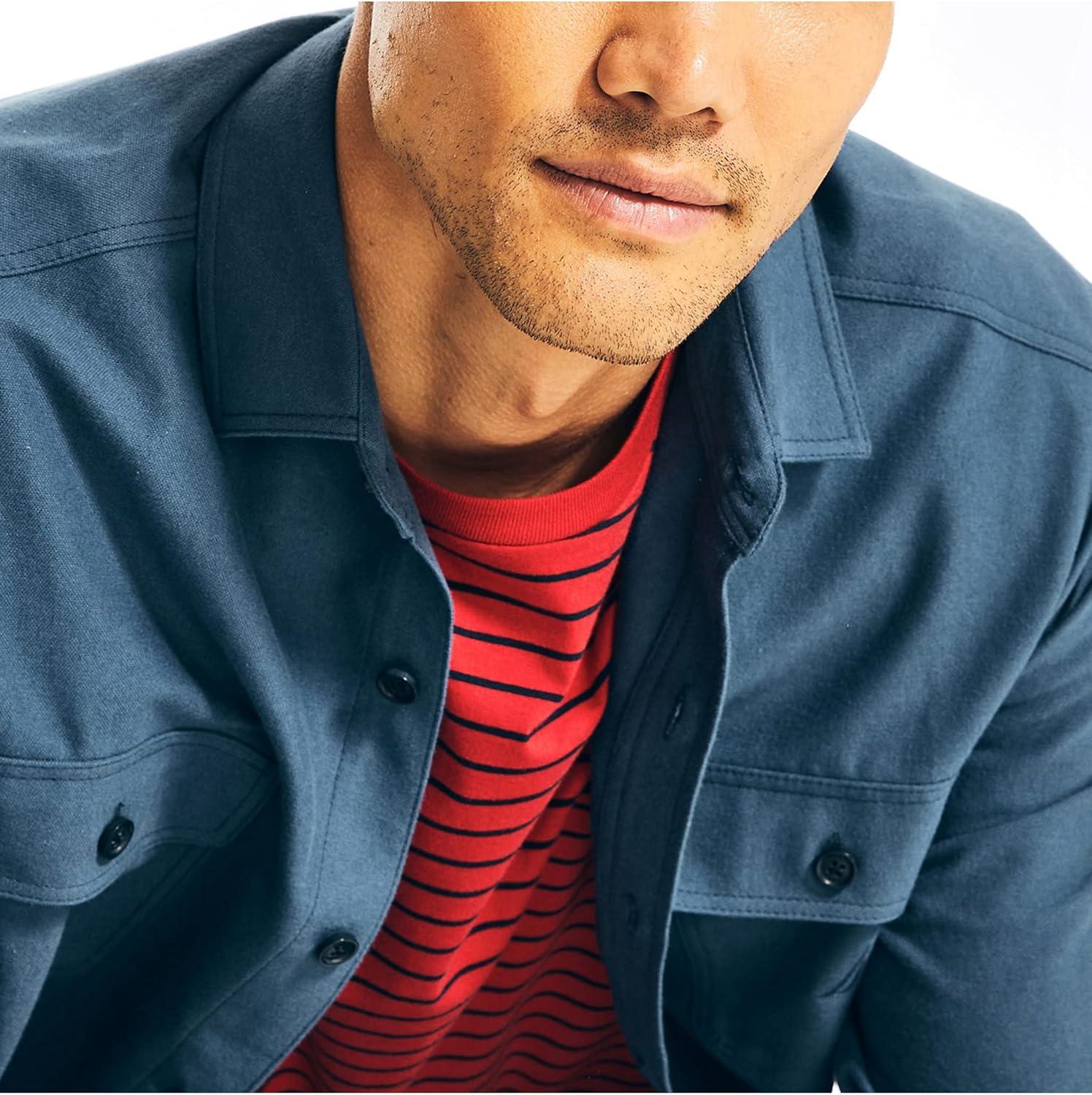 imageNautica Mens Solid ShirtWorkshirt