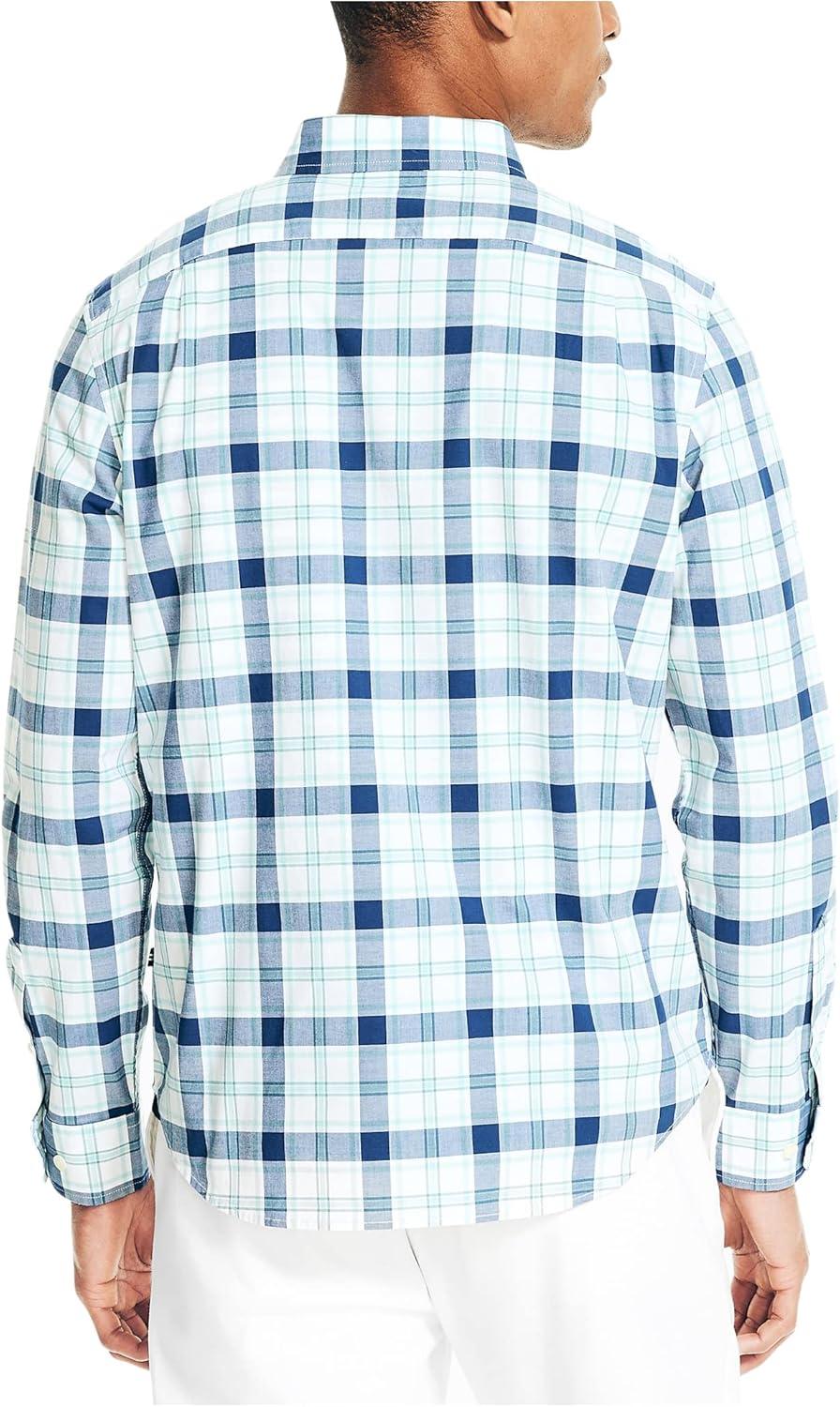 imageNautica Mens Sustainably Crafted Plaid ShirtBright White1
