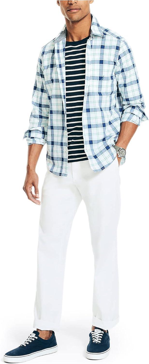 imageNautica Mens Sustainably Crafted Plaid ShirtBright White1