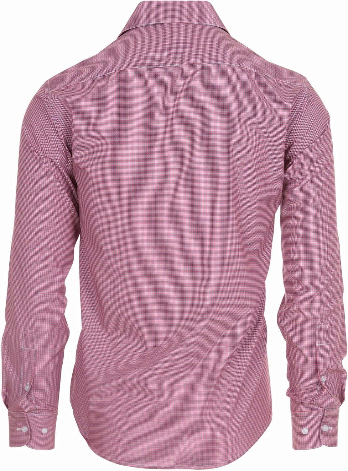 imageNautica Regular Fit Long Sleeve Button Down Dress Shirts for Men Wrinkle Free Long Sleeve Shirt Mens Formal 4Way StretchBlue and Red Check