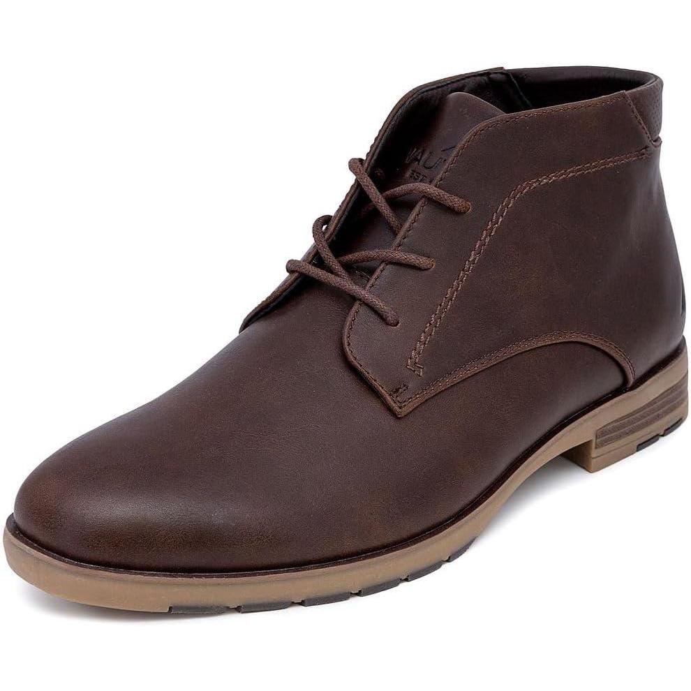 imageNautica Mens Chukka Boot Dress Casual LaceUp Ankle Shoe Oxfords amp Desert BootsLargobrown