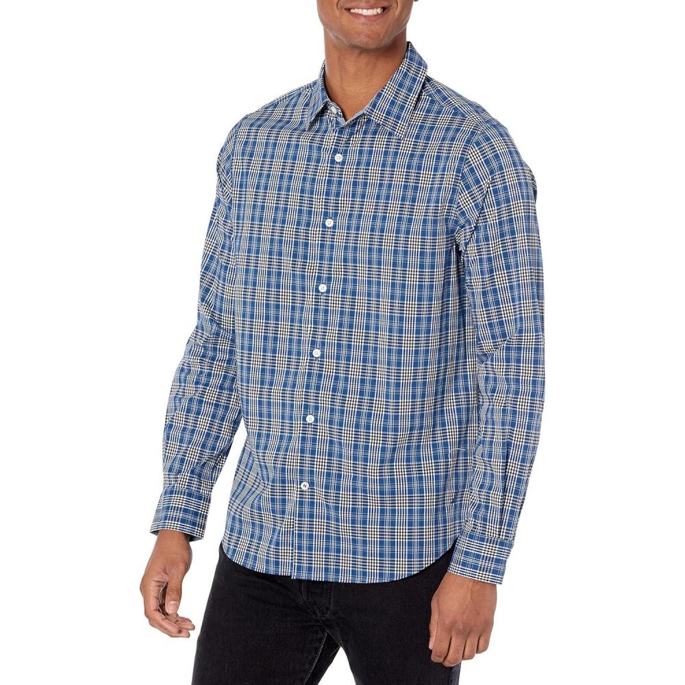 imageNautica Mens Nautica Navtech Plaid ShirtEstate Blue